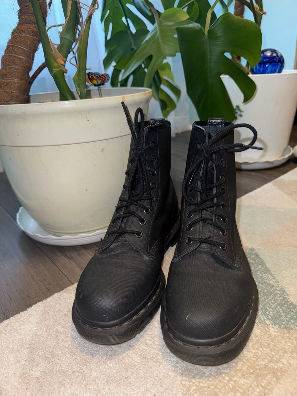 Dr. Martens 1460 8-Eyelet PU Coated Black Boots Women’s 9 Men’s 8